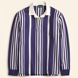 J Crew rugby stripped polo long sleeve shirt